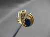 ANTIQUE 1.40CT DIAMOND & AAA OVAL SAPPHIRE 14KT YELLOW GOLD JOURNEY RING #12164