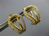 ESTATE WIDE .35CT DIAMOND 18KT YELLOW GOLD 3D TEAR DROP CLIP ON EARRINGS