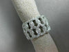 ESTATE LARGE 1.0CT DIAMOND 14K WHITE GOLD 3D INFINITY LOVE KNOT ANNIVERSARY RING
