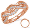 ESTATE .32CT DIAMOND 14KT ROSE GOLD 3D CLASSIC DOUBLE INFINITY LOVE RING