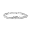 ESTATE 4.0CT DIAMOND 14KT WHITE GOLD 3D CLASSIC ROUND TENNIS BRACELET