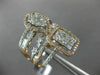 ESTATE LARGE 1.62CT ROUND & BAGUETTE DIAMOND 14KT YELLOW GOLD MULTI ROW FUN RING