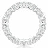 2.66CT DIAMOND 18KT WHITE GOLD ASSCHER CUT SHARE PRONG ETERNITY ANNIVERSARY RING