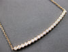 ESTATE .60CT DIAMOND 14KT ROSE GOLD 3D ROUND CLASSIC HEXAGON BAR LOVE NECKLACE
