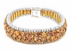 EXTRA LARGE 26.30CT MULTI COLOR DIAMOND 18KT 2 TONE GOLD 3D MULTI SHAPE BRACELET