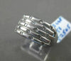 ESTATE WIDE .33CT DIAMOND 14KT WHITE GOLD MULTI ROW WEDDING ANNIVERSARY RING