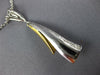 ESTATE LARGE .73CT DIAMOND 18K WHITE & YELLOW GOLD 3D CLASSIC TASSEL FUN PENDANT