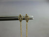 ESTATE .14CT DIAMOND 18KT YELLOW GOLD 3D GEOMETRICAL BAR FUN HANGING EARRINGS