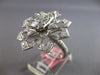 EXTRA LARGE 3.17CT DIAMOND 18KT WHITE GOLD ROUND & BAGUETTE STAR COCKTAIL RING