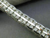 ESTATE WIDE 4.80CT DIAMOND 14KT WHITE GOLD 3D TWO ROW CHANNEL TENNIS BRACELET
