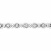 LARGE 3.45CT DIAMOND 18K WHITE GOLD 3D ROUND & BAGUETTE ETERNITY TENNIS BRACELET