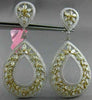 MASSIVE 16.43CT WHITE & FANCY YELLOW DIAMOND 18KT TWO TONE GOLD HANGING EARRINGS