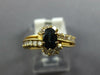 ESTATE .99CT DIAMOND & AAA SAPPHIRE 14K YELLOW GOLD OVAL & ROUND FRIENDSHIP RING