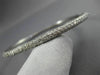 ANTIQUE 2.20CT DIAMOND 18KT WHITE GOLD PAVE SEMI ETERNITY BANGLE BRACELET #9328