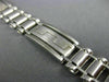 ESTATE WIDE & LONG 14KT WHITE GOLD HANDCRAFTED ITALIAN MENS BRACELET #22779