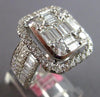 EXTRA LARGE 2.8CT DIAMOND 18KT WHITE GOLD ROUND & BAGUETTE HALO ANNIVERSARY RING
