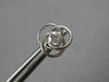 ESTATE .14CT DIAMOND 14KT WHITE GOLD 3D CLASSIC SOLITAIRE FLOWER STUD EARRINGS