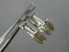 ESTATE .50CT DIAMOND 14KT WHITE GOLD 3D CLASSIC ROUND 3D ETOILE HUGGIE EARRINGS