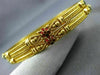 ANTIQUE AAA ENAMEL 22KT YELLOW GOLD 3D FILIGREE FLOWER BANGLE BRACELET #2058