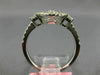 ESTATE .86CT DIAMOND 18KT WHITE GOLD 3D ROUND & PRINCESS FLOWER HALO LOVE RING