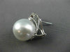ESTATE EXTRA LARGE 1.65CT & AAA SOUTH SEA PEARL DIAMOND 18KT WHITE GOLD EARRINGS