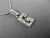 ESTATE .10CT DIAMOND 14KT WHITE GOLD CLASSIC "G" INITIAL PENDANT #MILANO003