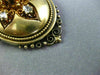 ANTIQUE LARGE 1.0CT ROSE CUT DIAMONDS 14KT YELLOW GOLD VICTORIAN PENDANT #26184