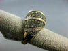 ESTATE 2.89CT WHITE & CHOCOLATE FANCY DIAMOND 14KT ROSE GOLD MULTI ROW FUN RING