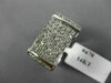 ESTATE WIDE 1.36CT DIAMOND 18KT WHITE GOLD 3D SQUARE PAVE ANNIVERSARY RING #478