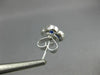 ESTATE 1.05CT DIAMOND & AAA SAPPHIRE 18KT WHITE GOLD FLOWER SQUARE STUD EARRINGS