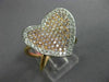 ESTATE .97CT WHITE & PINK DIAMOND 18KT ROSE GOLD HEART SHAPE INFINITY LOVE RING