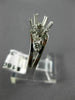 ESTATE .35CT DIAMOND 18KT WHITE GOLD 3D WAVE SEMI MOUNT ENGAGEMENT RING #11623
