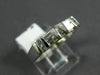 ESTATE .50 ROUND & EMERALD CUT DIAMOND 14KT WHITE GOLD 3D ANNIVERSARY RING #3701