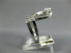 LARGE .71CT DIAMOND 14KT WHITE GOLD 3D SOLITAIRE LOVE KNOT INFINITY FUN RING