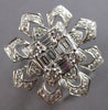 EXTRA LARGE 3.17CT DIAMOND 18KT WHITE GOLD ROUND & BAGUETTE STAR COCKTAIL RING