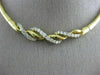 ESTATE 1.80CT DIAMOND 18KT YELLOW GOLD 3D CLASSIC ROPE SWIRL LINK NECKLACE #5535