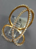 ESTATE EXTRA LARGE .66CT DIAMOND 18KT ROSE GOLD 3D CLASSIC LOVE KNOT FUN RING