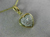 ESTATE .40CT DIAMOND 14KT WHITE & YELLOW GOLD 3D PUFF PAVE HEART PENDANT #26500