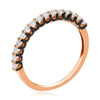 .41CT DIAMOND 14KT ROSE GOLD SHARED PRONG SEMI ETERNITY WEDDING ANNIVERSARY RING