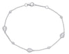 .36CT DIAMOND 14KT WHITE GOLD ROUND & PEAR SHAPE BY THE YARD ETOILE FUN BRACELET