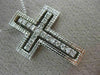 ESTATE .45CT DIAMOND 18KT WHITE GOLD 3D HANDCRAFTED FLOATING CROSS PENDANT 11430
