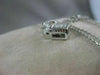 ESTATE DIAMOND CLUSTER 14KT WHITE GOLD INVISIBLE SQUARE PENDANT F/G VVS #15135