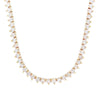 ESTATE 22.74CT DIAMOND 18KT YELLOW GOLD ROUND 3 PRONG ETERNITY TENNIS NECKLACE