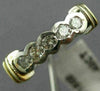 ESTATE .4CT DIAMOND 14K TWO TONE GOLD SEMI BEZEL WEDDING ANNIVERSARY RING #21318