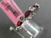 ESTATE 1.03CT DIAMOND & AAA RUBY 18KT WHITE GOLD SEMI ETERNITY ANNIVERSARY RING