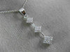 ESTATE .75CT DIAMOND 14KT WHITE GOLD CLASSIC PAST PRESENT FUTURE PENDANT #19063