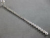 ESTATE LONG .81CT DIAMOND 14K WHITE GOLD 3D CLASSIC BEZEL ROUND HANGING EARRINGS