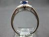 1.27CT DIAMOND & AAA SAPPHIRE 18KT WHITE GOLD ROUND DOUBLE HALO ENGAGEMENT RING