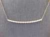 ESTATE .60CT DIAMOND 14KT ROSE GOLD 3D ROUND CLASSIC HEXAGON BAR LOVE NECKLACE