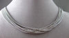 ESTATE 14KT WHITE & YELLOW GOLD MULTI STRANDED NECKLACE WITH LOBSTER LOCK #775
